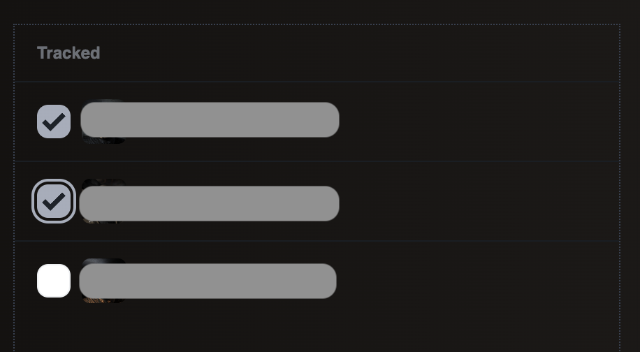 Characters Tracking Toggle Characters Tracking Toggle